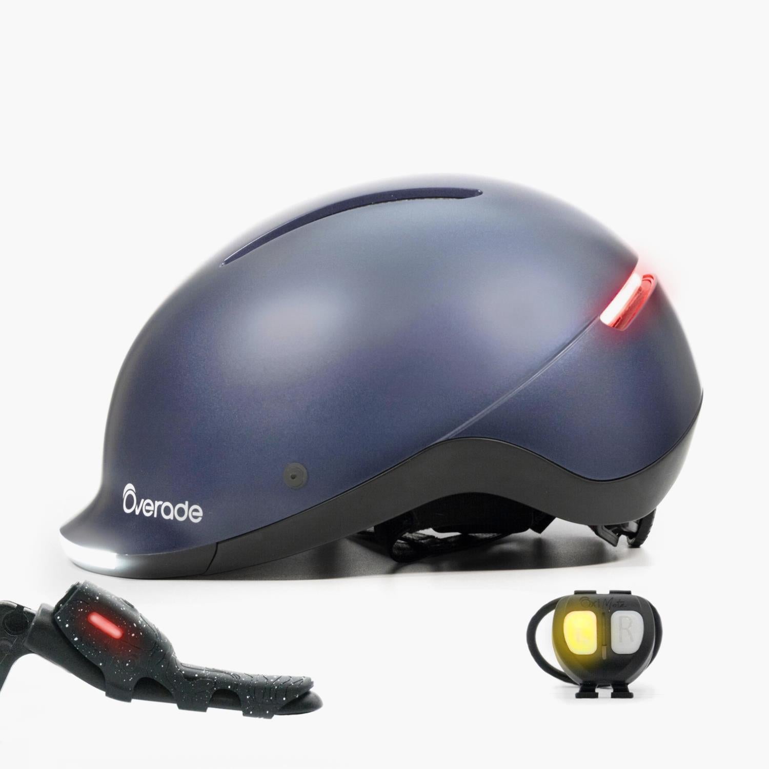 Overade LIFE - Casque Vélo Lumineux avec Clignotants