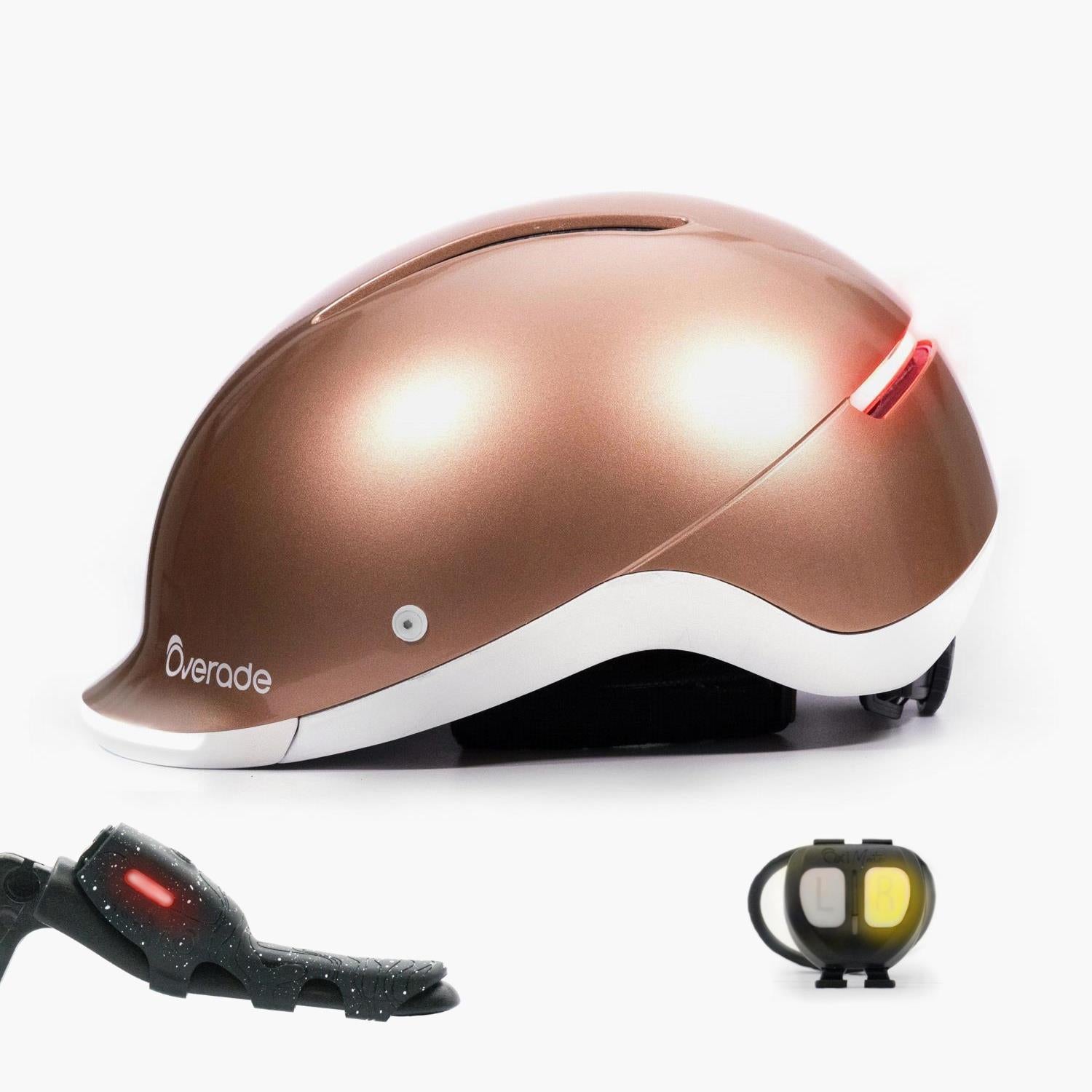Overade LIFE - Casque Vélo Lumineux avec Clignotants