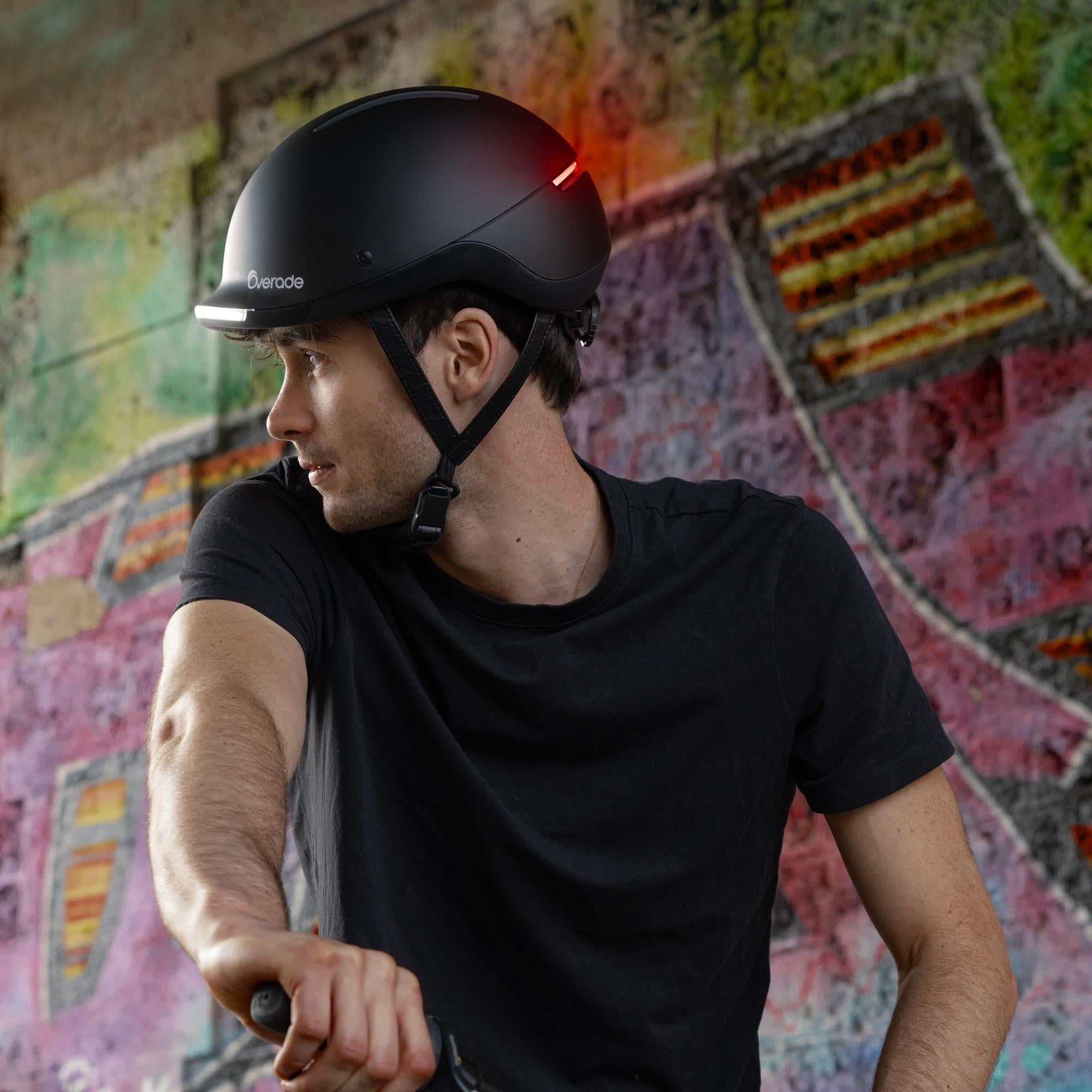 Overade LIFE - Casque Vélo Lumineux avec Clignotants