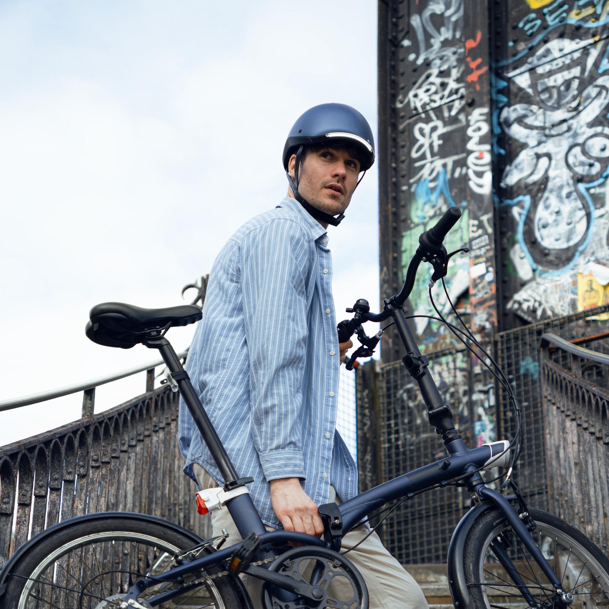 Overade LIFE - Casque Vélo Lumineux avec Clignotants