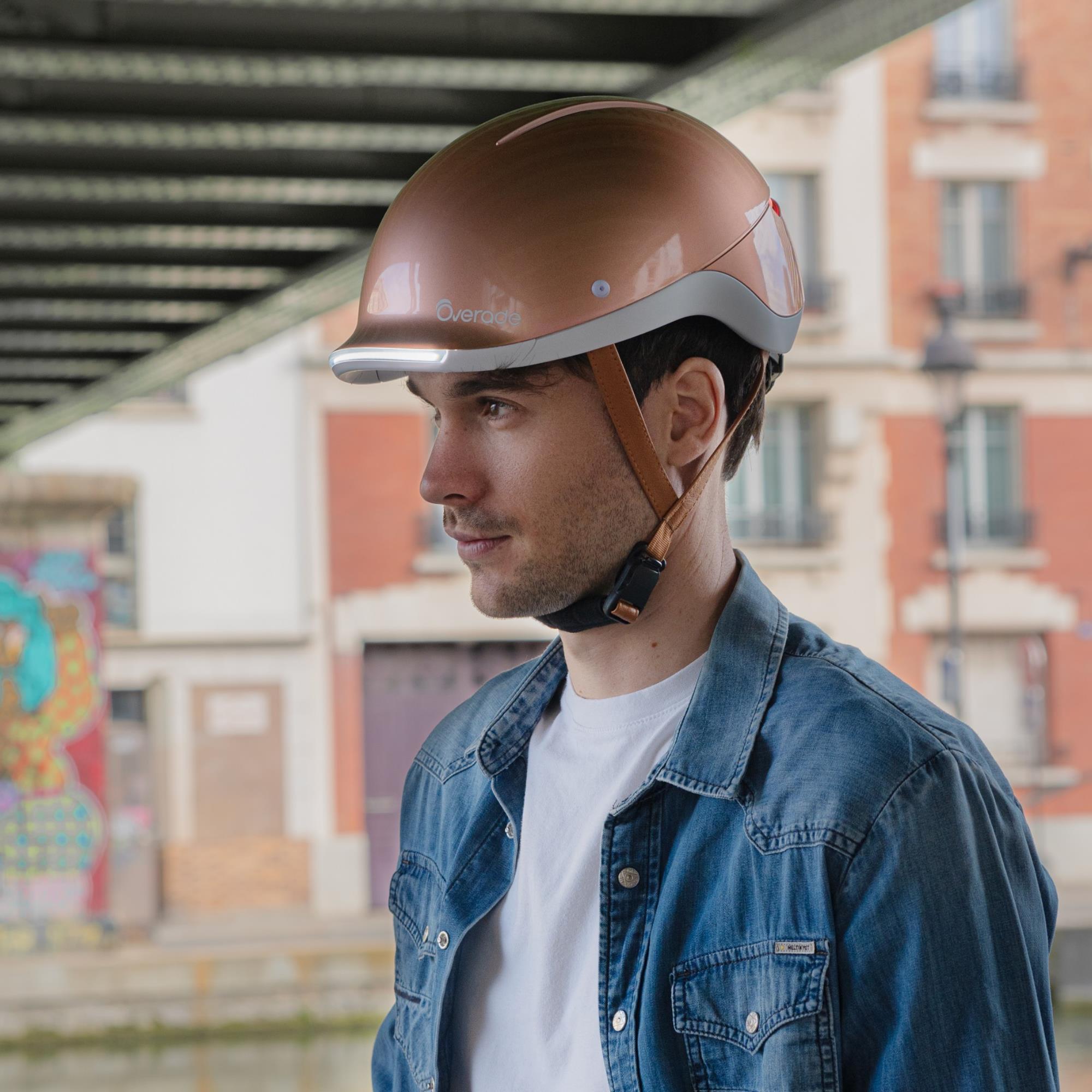 Overade LIFE - Casque Vélo Lumineux avec Clignotants