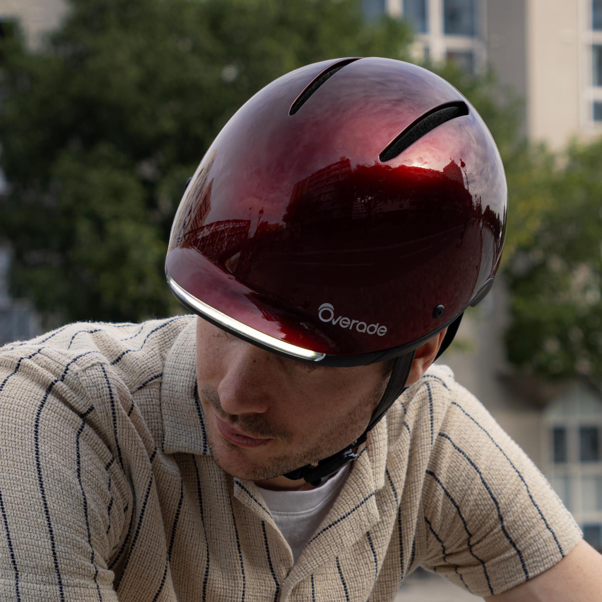 Overade LIFE - Casque Vélo Lumineux avec Clignotants