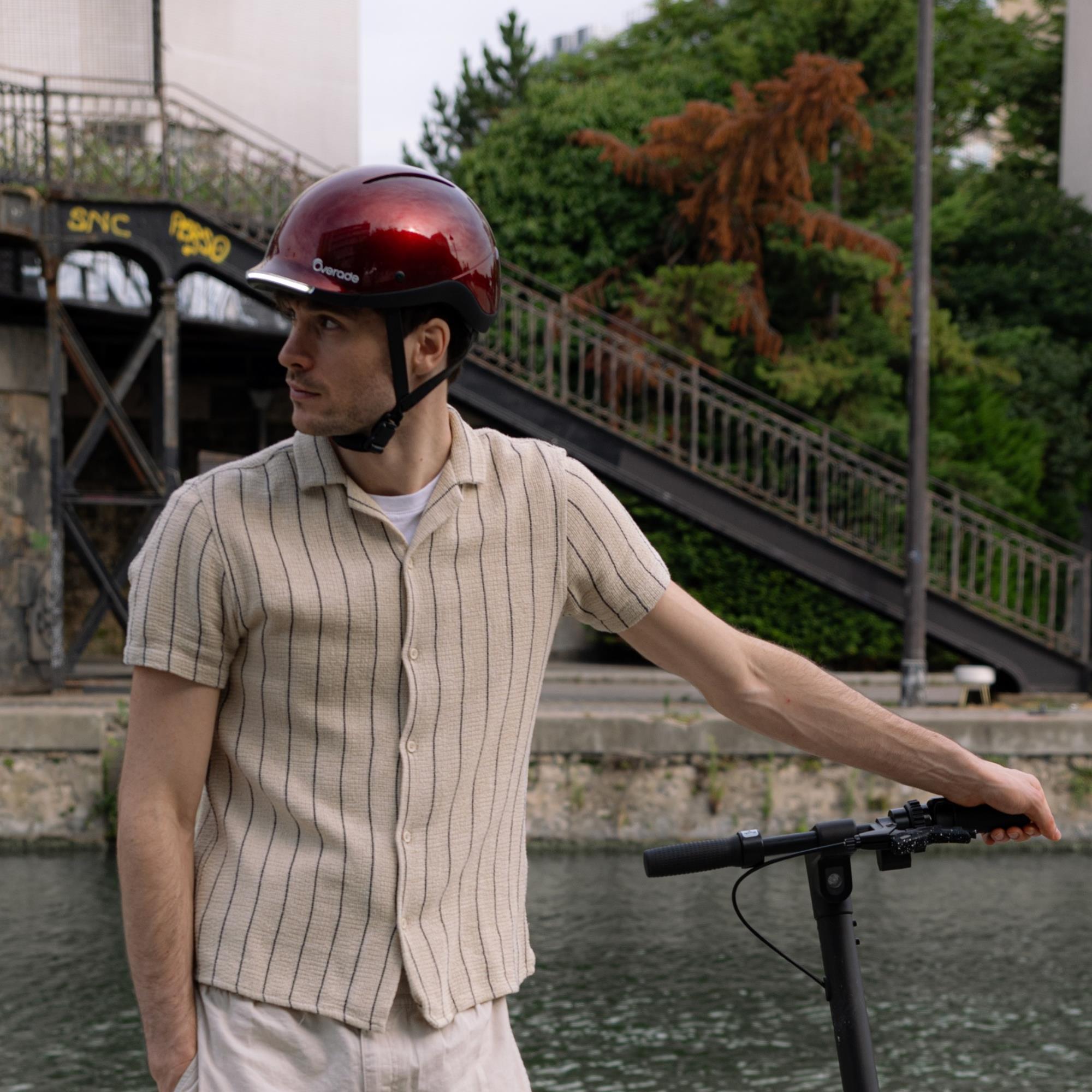 Overade LIFE - Casque Vélo Lumineux avec Clignotants