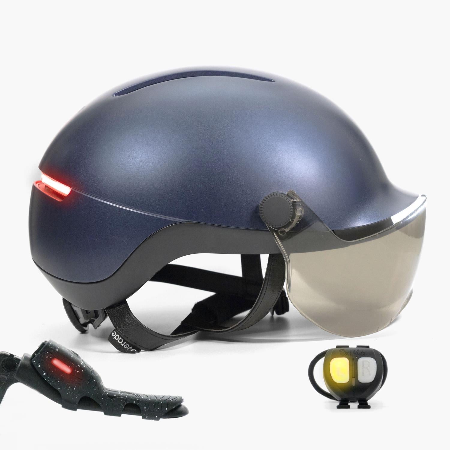 Overade LIFE - Casque Vélo Lumineux avec Clignotants