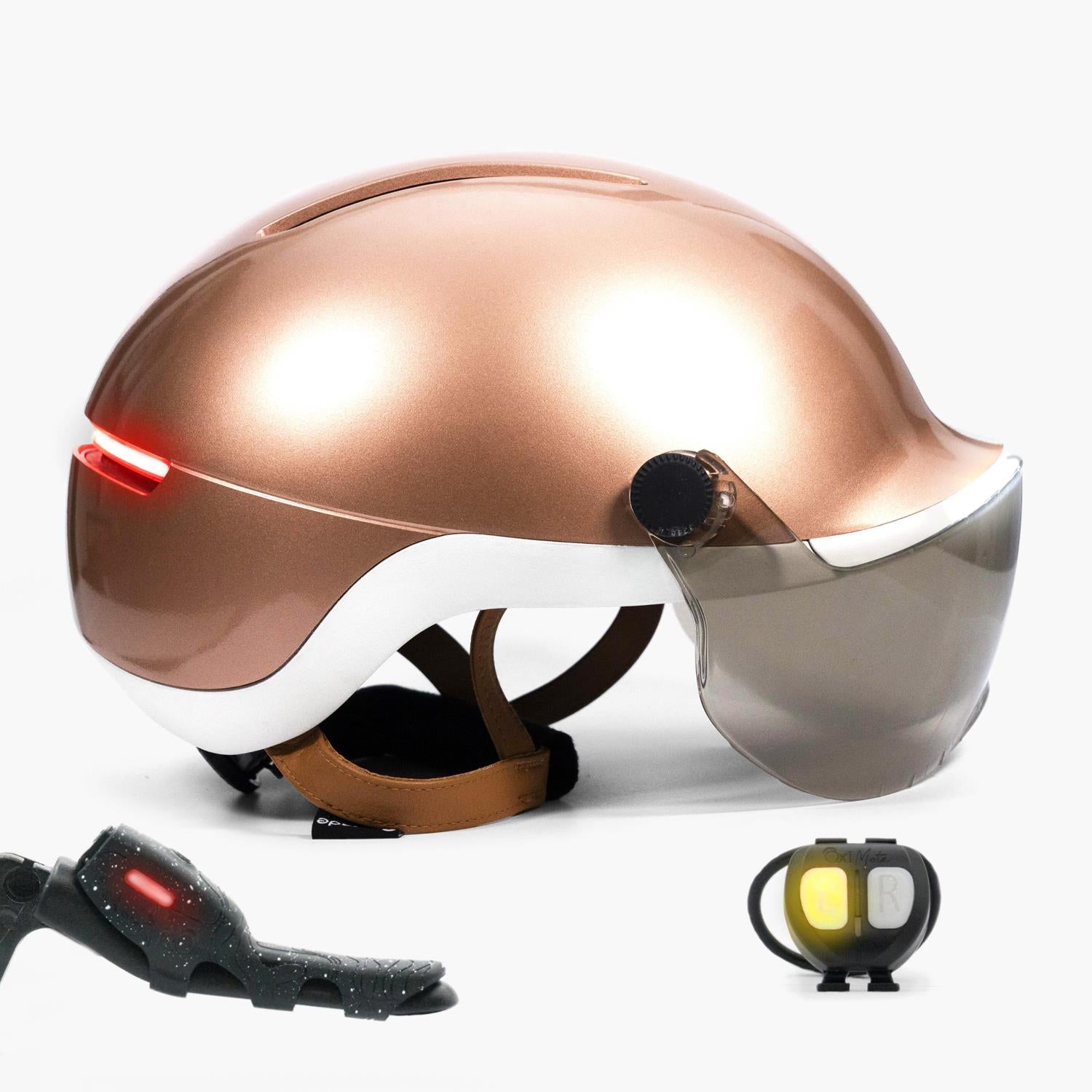 Overade LIFE - Casque Vélo Lumineux avec Clignotants