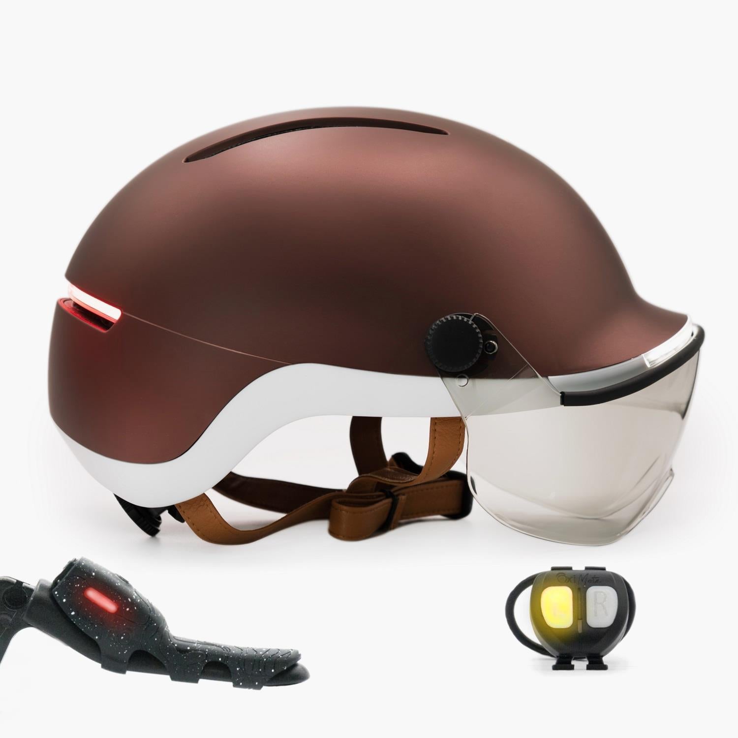 Overade LIFE - Casque Vélo Lumineux avec Clignotants