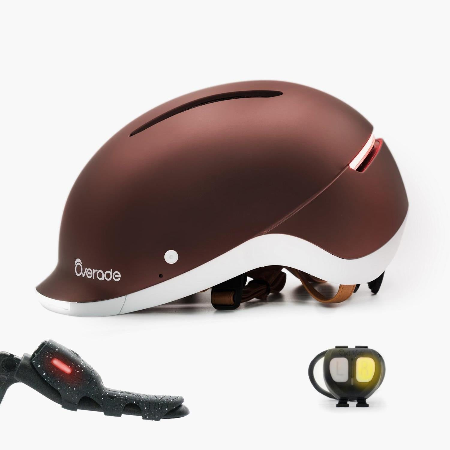 Overade LIFE - Casque Vélo Lumineux avec Clignotants