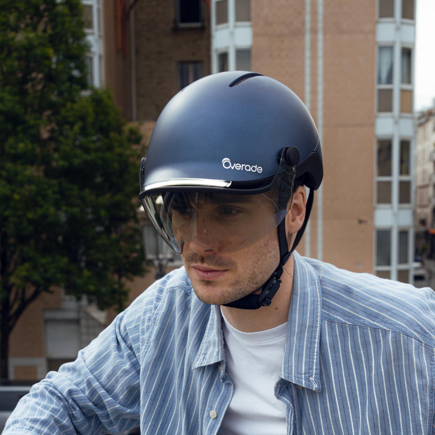 Overade LIFE - Casque Vélo Lumineux avec Clignotants