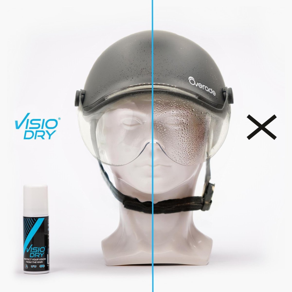 Spray ANTI - PLUIE VISIODRY® - Pour Visière Casque LIFE - Overade