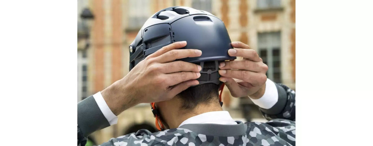 Overade PLIXI - Casque Vélo Pliable Ultra Compact, Certifié EN1078, Volume Réduit Par 3, Idéal Ville & Trottinette