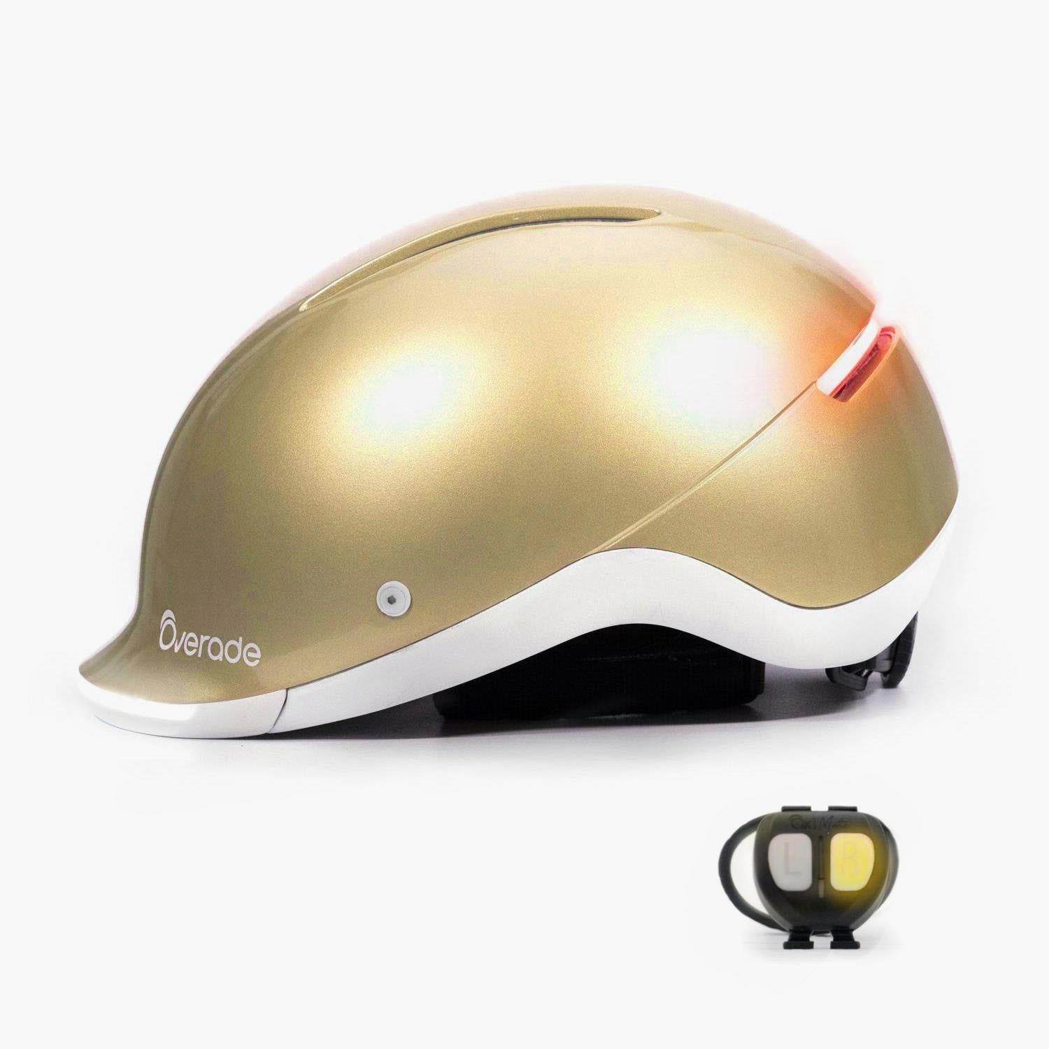 Overade LIFE - Casque Vélo Lumineux avec Clignotants