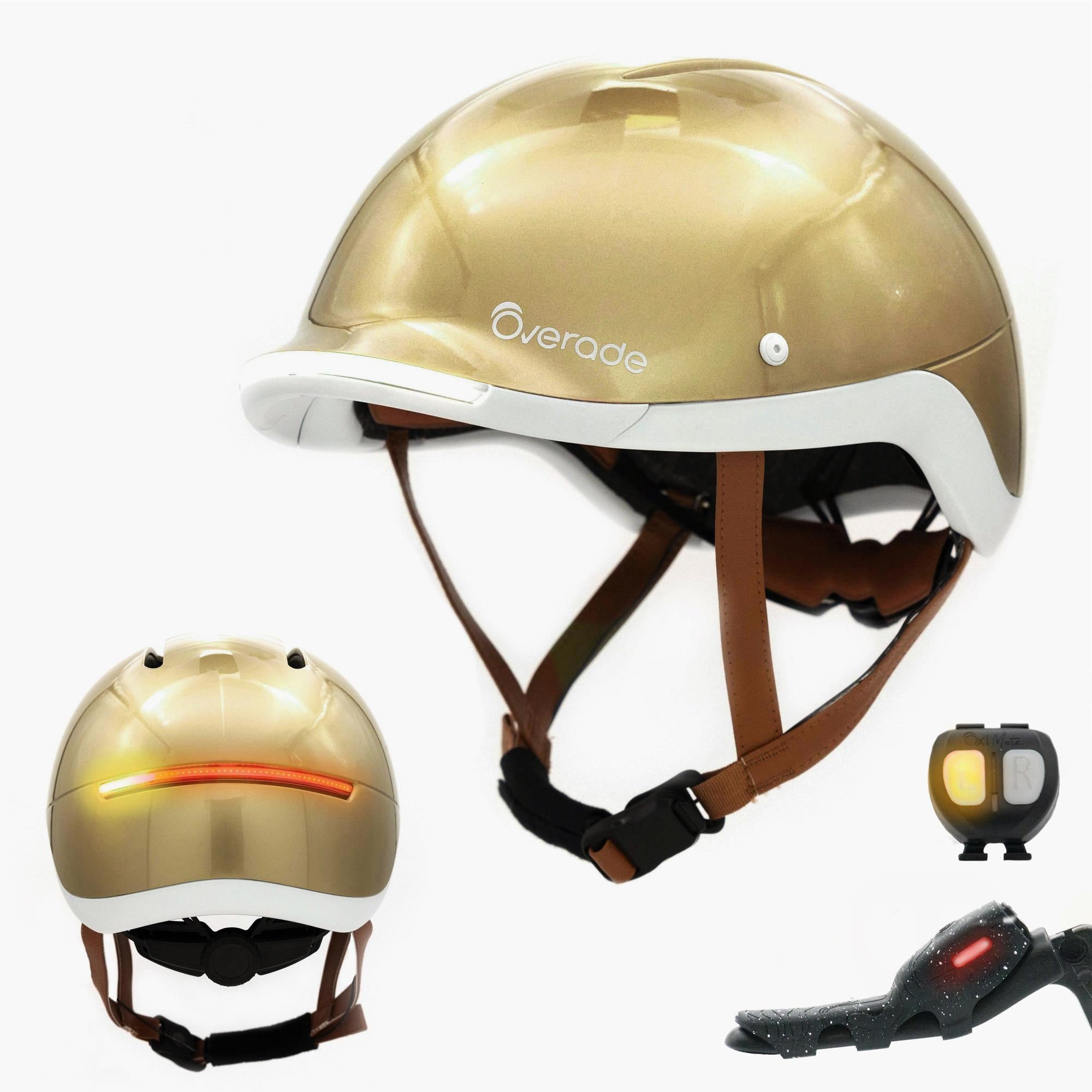 Overade LIFE - Casque Vélo Lumineux avec Clignotants