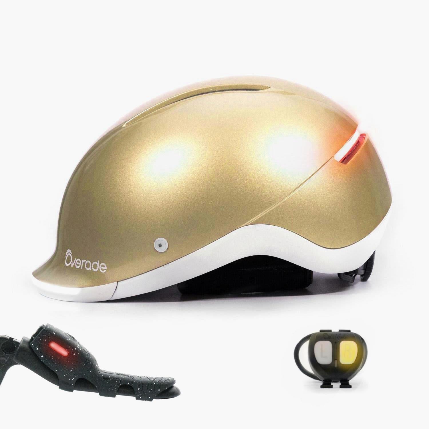 Overade LIFE - Casque Vélo Lumineux avec Clignotants