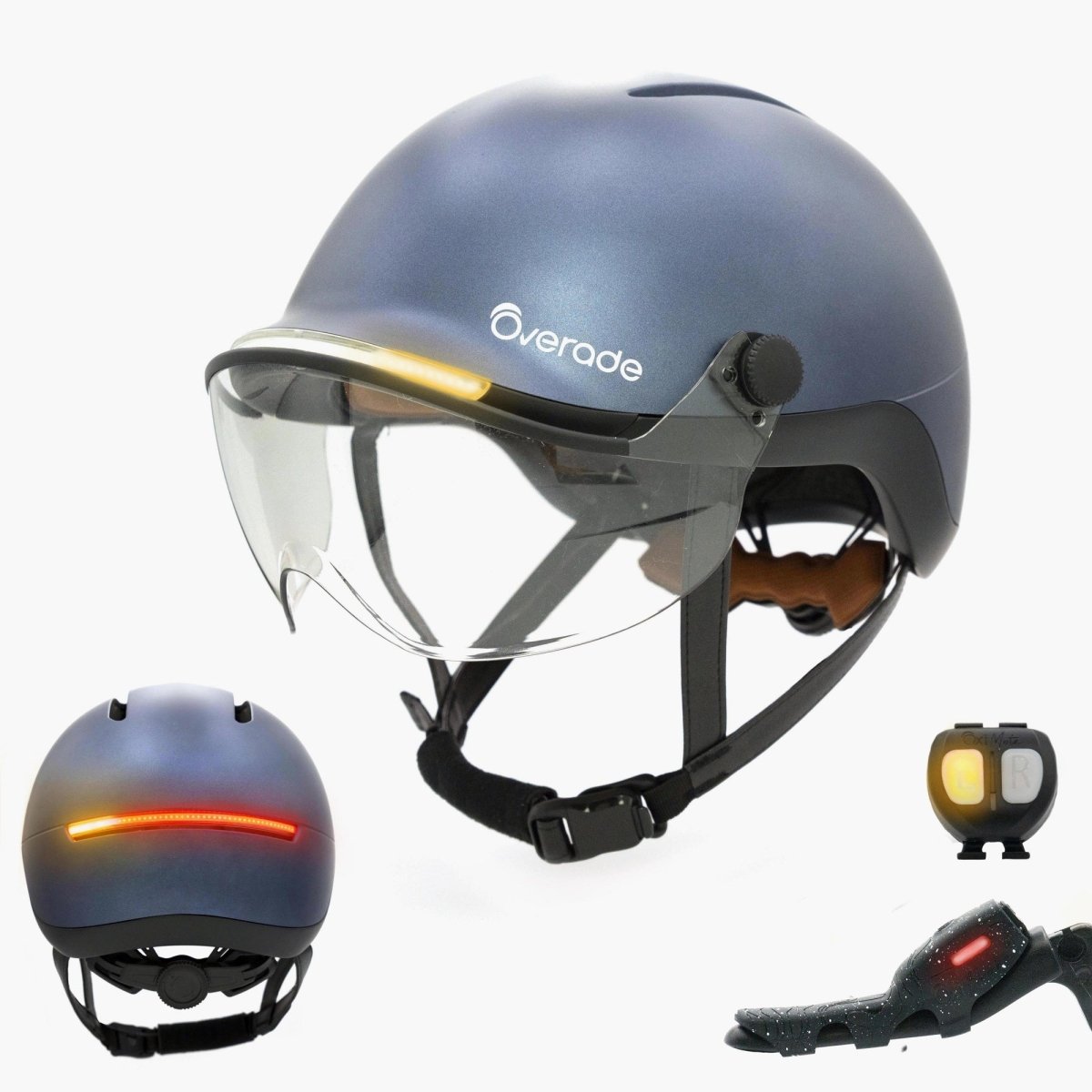 Overade LIFE - Casque Vélo Lumineux avec Clignotants - Overade