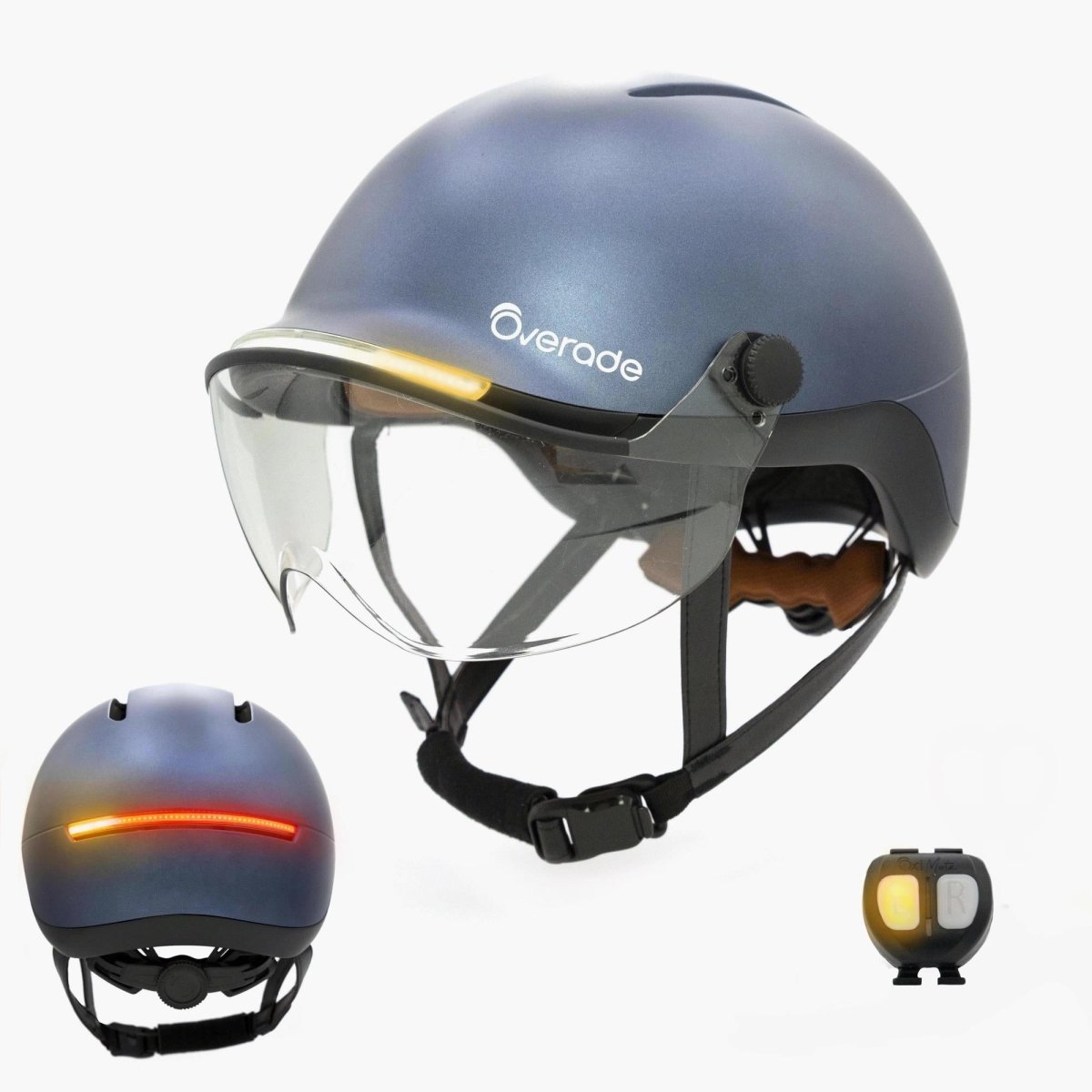 Overade LIFE - Casque Vélo Lumineux avec Clignotants - Overade