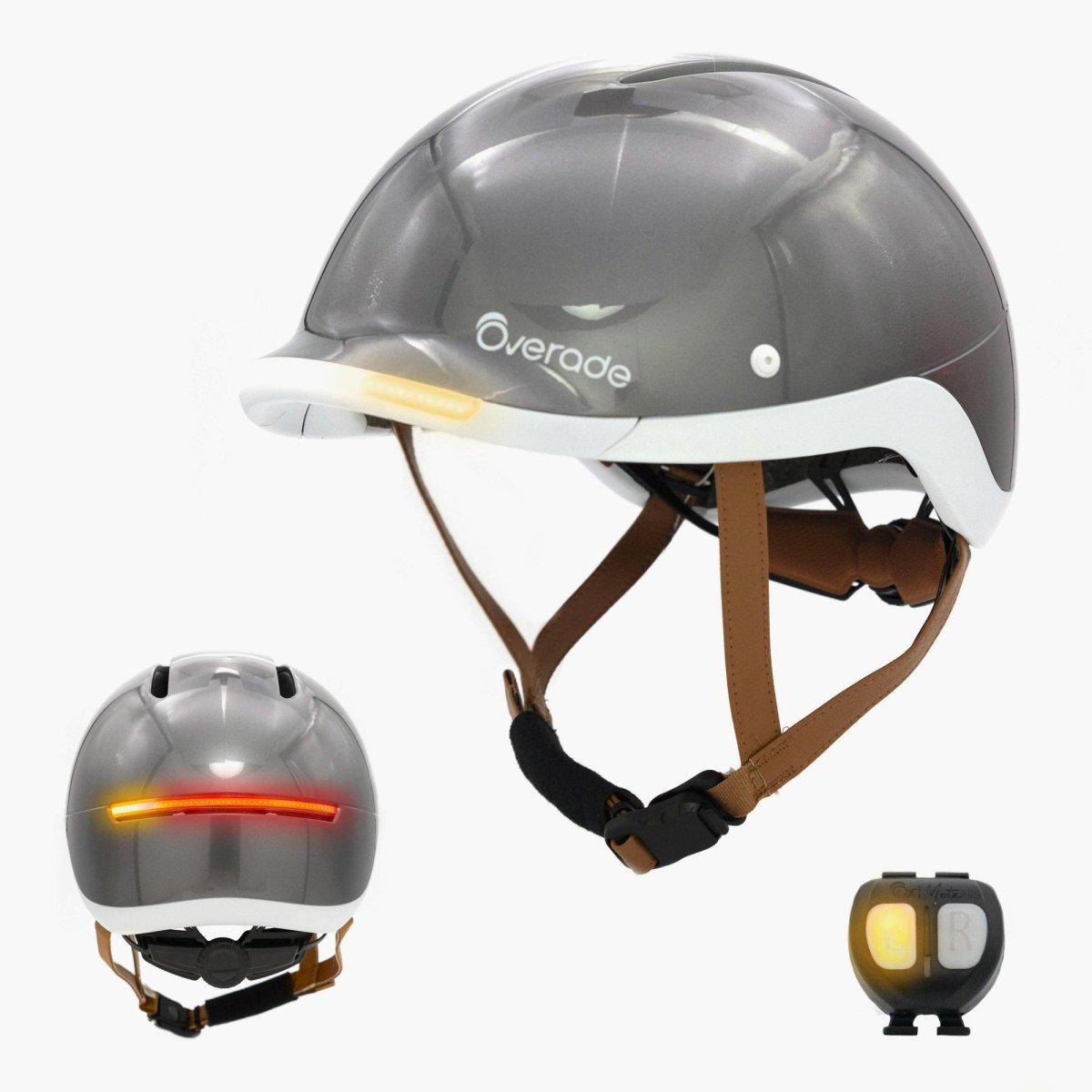 Overade LIFE - Casque Vélo Lumineux avec Clignotants - Overade