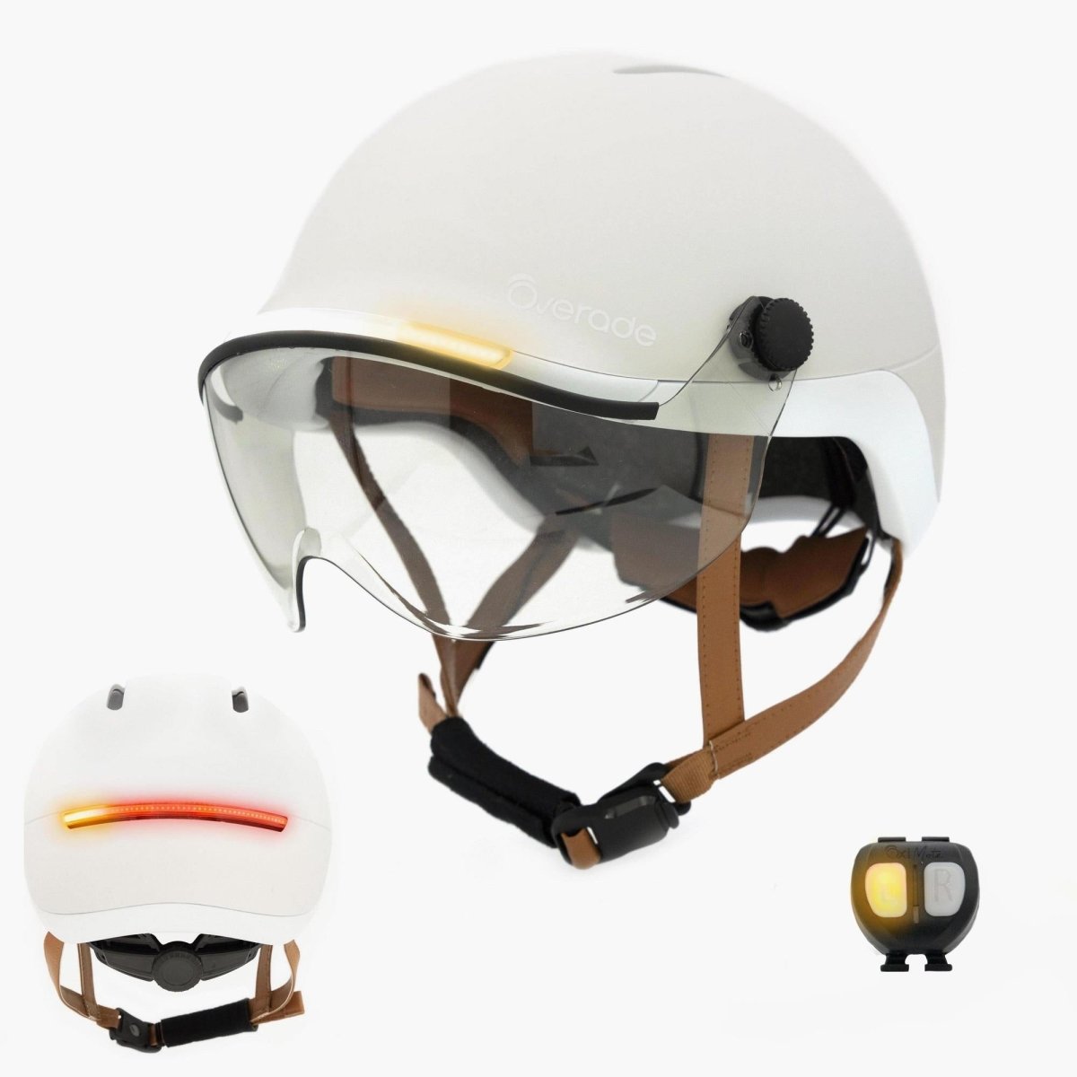 Overade LIFE - Casque Vélo Lumineux avec Clignotants - Overade