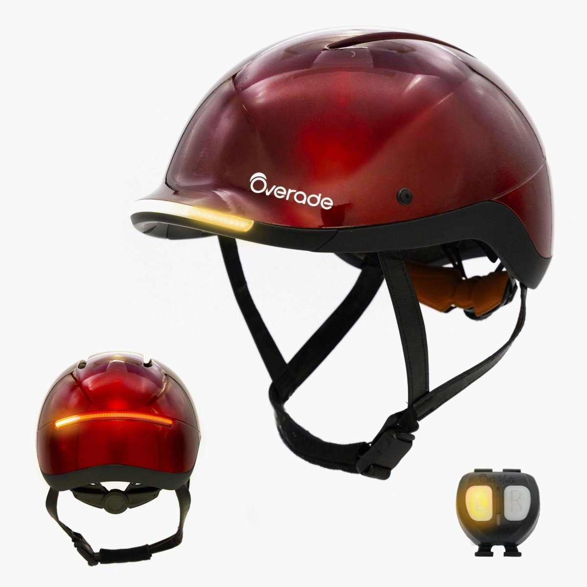 Overade LIFE - Casque Vélo Lumineux avec Clignotants - Overade