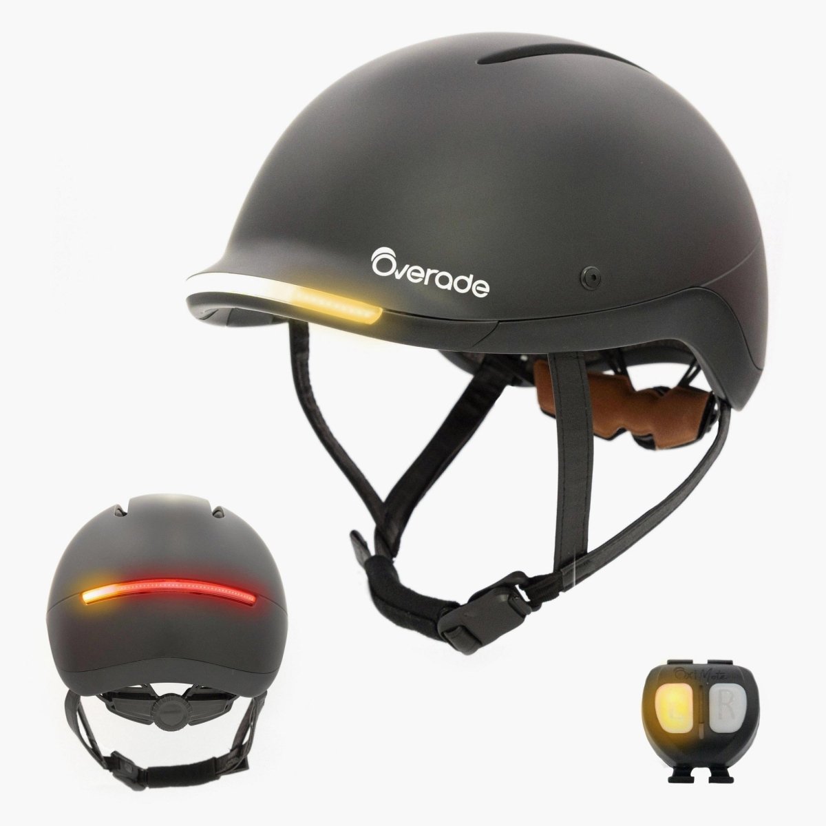 Overade LIFE - Casque Vélo Lumineux avec Clignotants - Overade