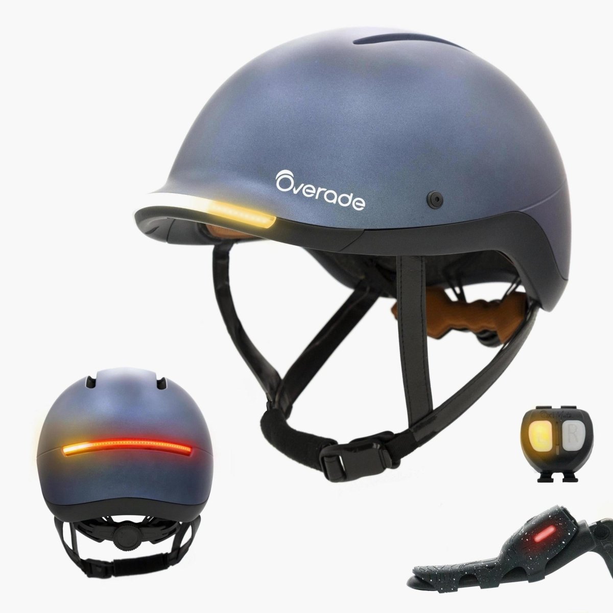 Overade LIFE - Casque Vélo Lumineux avec Clignotants - Overade