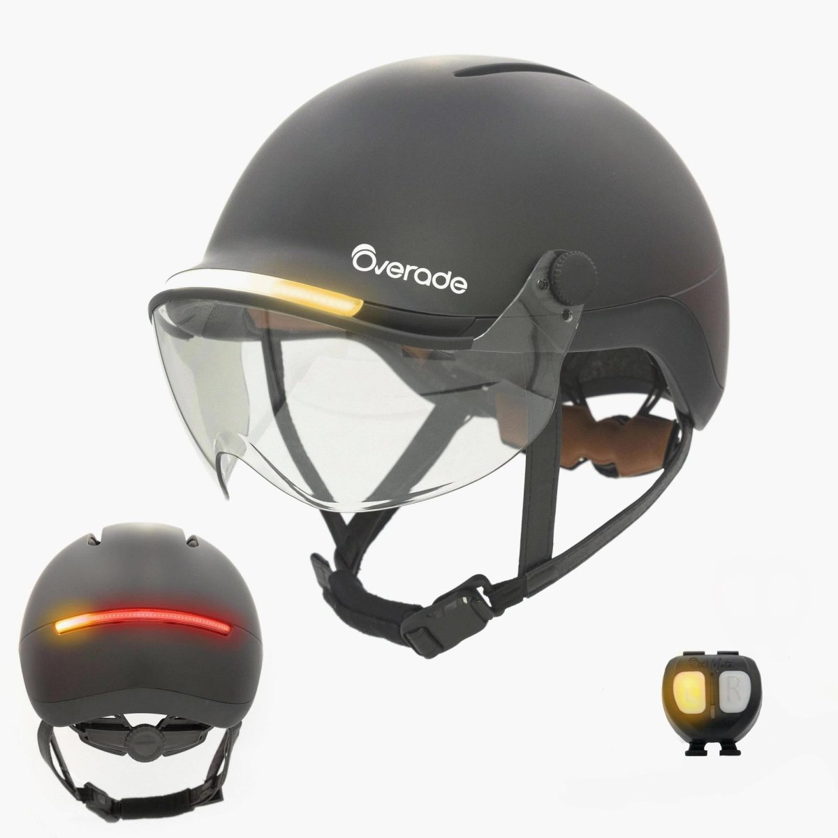 Overade LIFE - Casque Vélo Lumineux avec Clignotants - Overade