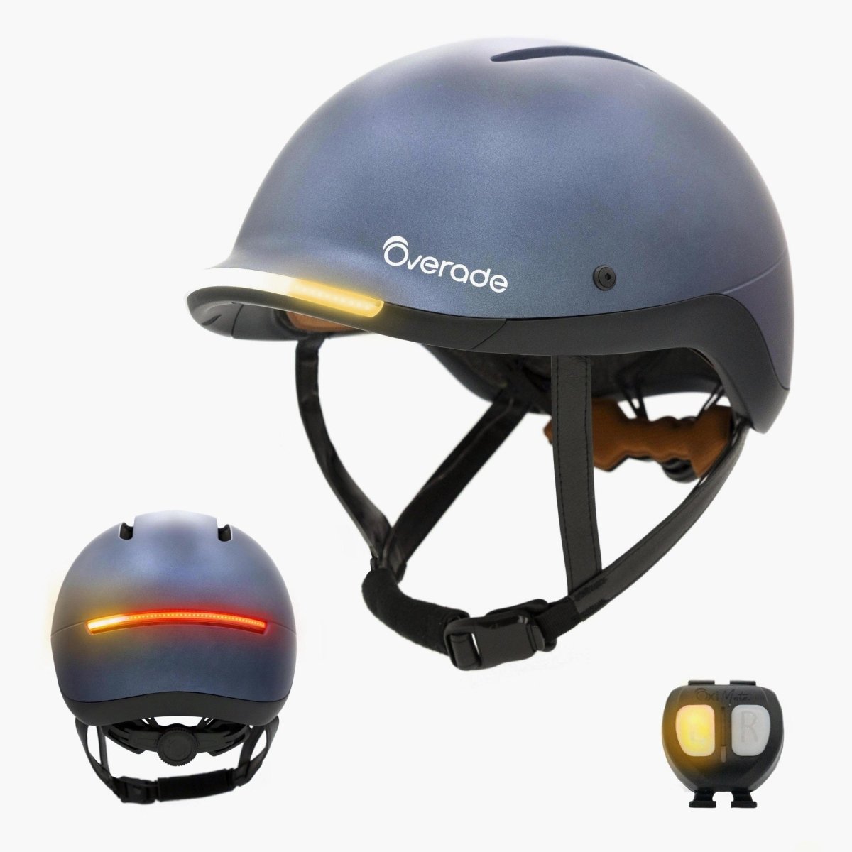 Overade LIFE - Casque Vélo Lumineux avec Clignotants - Overade