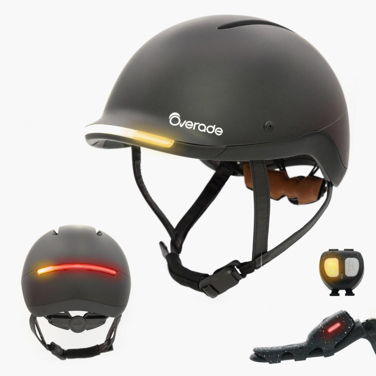 Overade LIFE - Casque Vélo Lumineux avec Clignotants - Overade