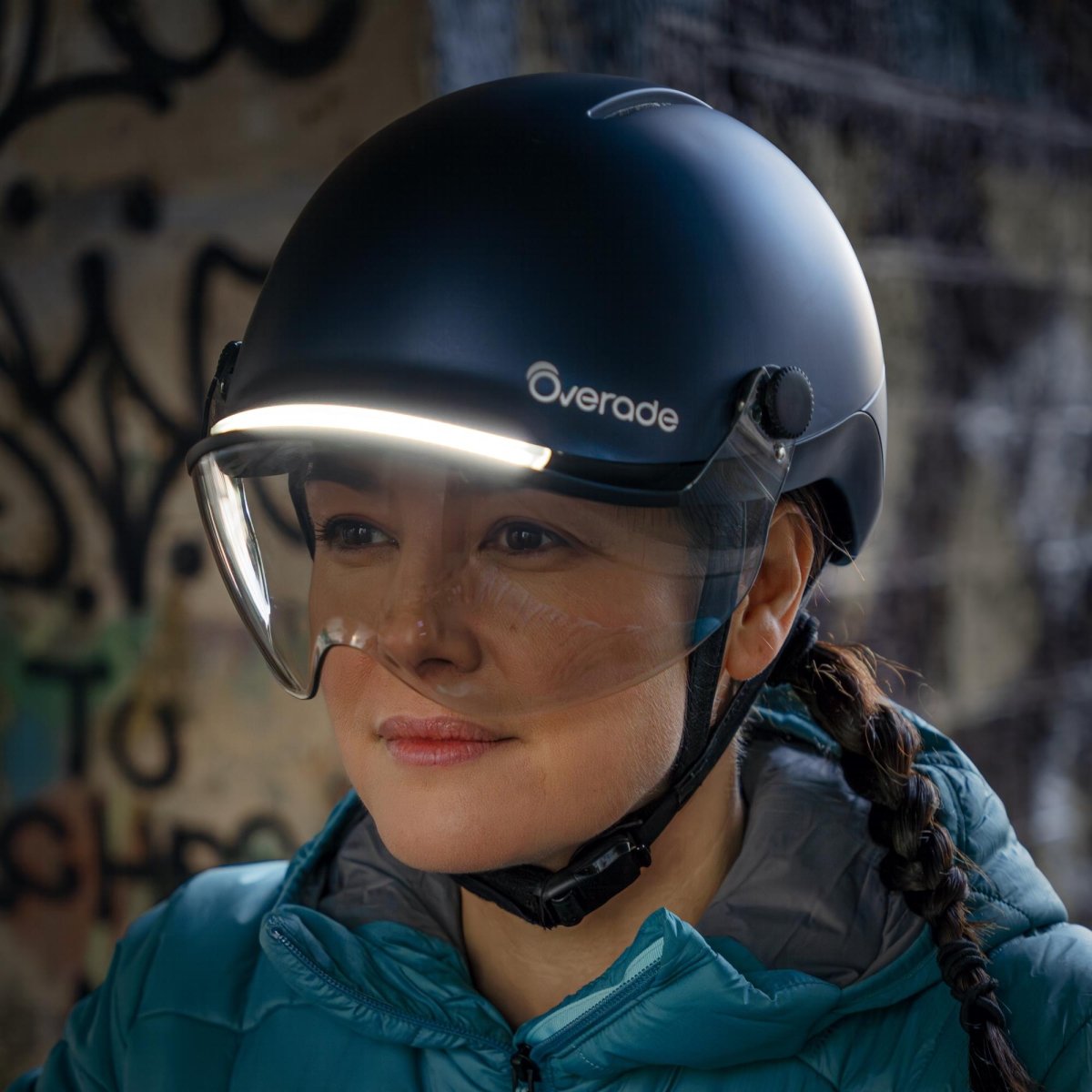 Overade LIFE - Casque Vélo Lumineux avec Clignotants - Overade