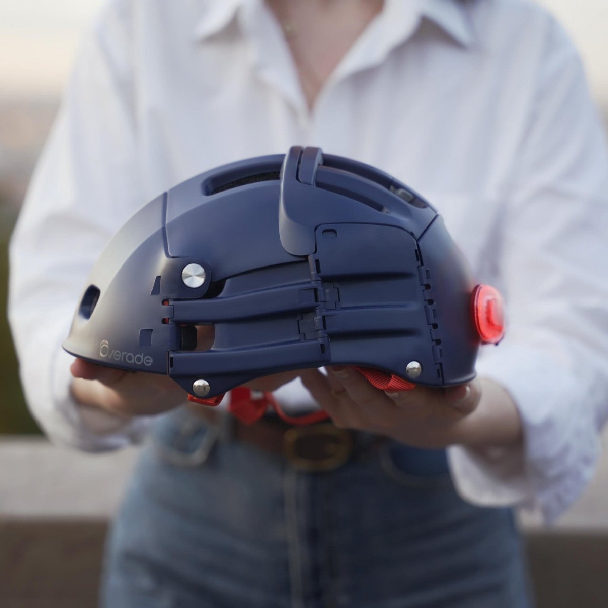 Folding Helmet with Light Overade PLIXI LUM